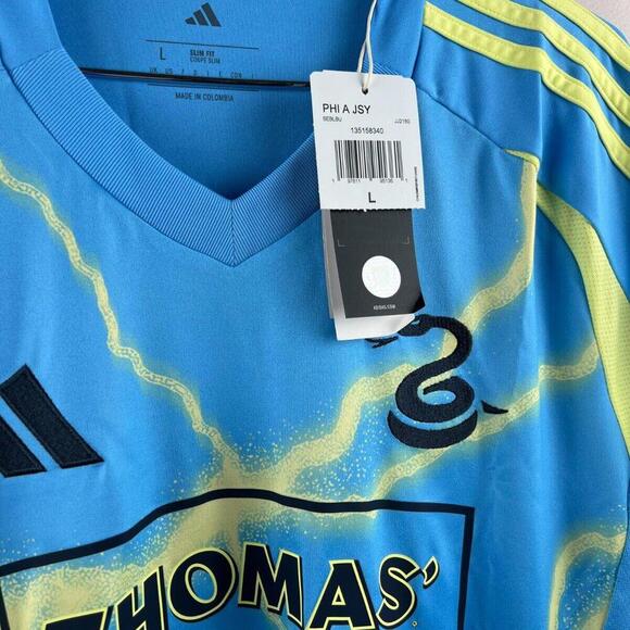 Adidas Philadelphia Union 2024/25 Away Jersey Blue Lightning L JJ2160 NWT MLS - Picture 7 of 7
